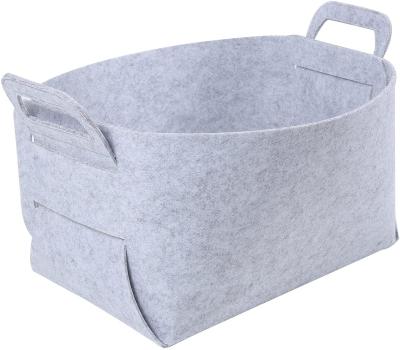 China Sustainable Custom Collapsible Felt Laundry Storage Bin Basket For Home for sale