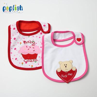 China New Style Antibacterial Pure Baby Cotton Fiber Feeding Nature Bibs for sale