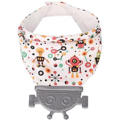 China 2021 HOT SALE baby bandana antibacterial with silicone baby teether baby teether toy for sale