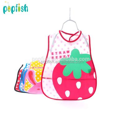 China Soft Baby Kids Waterproof EVA Bibs Burp Cloths Reverse Feeding Eating Bib Shirt Apron Paint Maker for sale