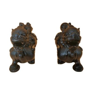 China China Pixiu Feng Shui Statue Natural Obsidian Carving Pixiu for Bless Wealth and Lucky for sale