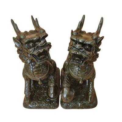 China China Je-Ching Feng Shui Ornament Copper Kyliner Statue Defend Misfortune and Bless Lucky for sale