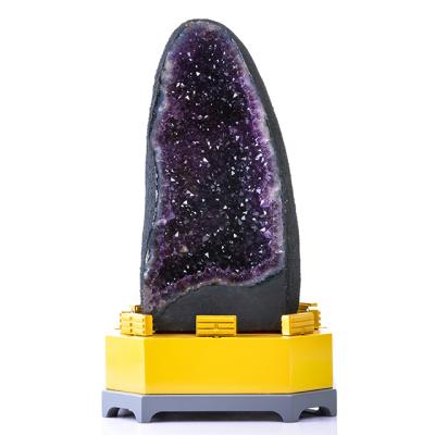 China China Amethyst Feng Shui Ornament Natural Amethyst Hole For Defend Misfortune And Bless Lucky for sale