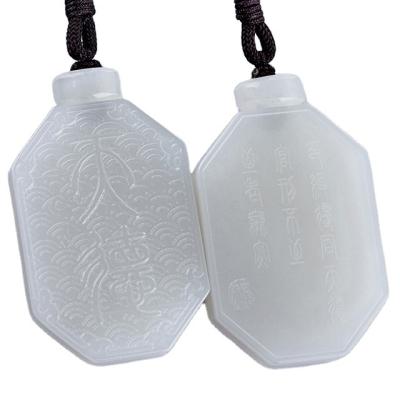 China Chinese Je-Ching Feng Shui Jewelry Pendant Natural Hetian Jade Carving Heavenly Virtue Lucky from China for sale