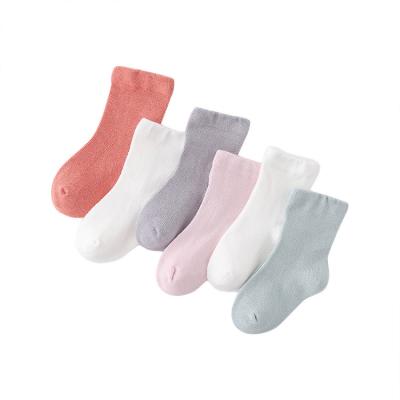 China Winter New Anti-Fault Autumn Soft 40S Combed Cotton High Quality Baby Socks 0-3 Years Old Seamless Infant Socks Solid Color Newborn Boy Socks for sale