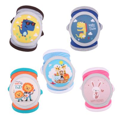 China Baby Summer Cartoon Net Quick-drying Adjustable Knee Pads for Sports Crawling Kids 0-5 Non-slip Y Anti-fall Sponge Silicone Points for sale