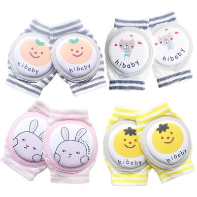 China New Baby Spring Summer Baby Combed Drop-proof Cushion Cotton Mesh Sponge Printing Cartoon Knee Pads Toddler Crawling Breathable Net for sale