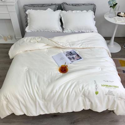 China Soft Made in China Spring and Autumn Quilt Pure Cotton Soy Comforter Bedding Set Single Cotton Blanket for sale