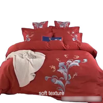 China Folded bedding set with comforter, fitted sheet bedding set, king size sheets luxury bedding set stock for sale