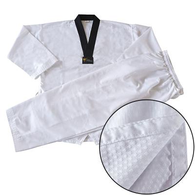 China Durable Custom Cotton Logo Embroidery Women Boys Dobok Taekwondo Uniform wtf for sale