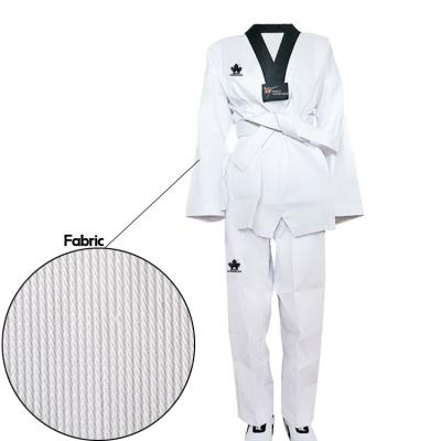 China Durable Professional Training Wear Cotton Martial Arts Master Taekwondo Uniforms for sale