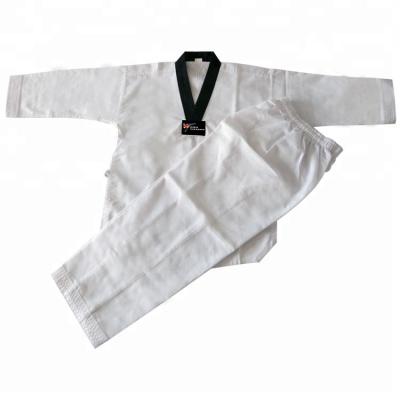 China Durable Custom 100 - 210cm White Breathable Polyester / Cotton Taekwondo Uniform for sale