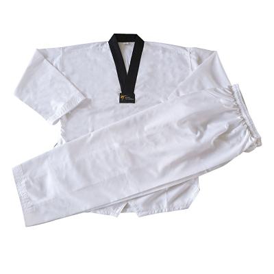 China Hot Selling Custom Made Durable 90 - 210cm Kids Adult Martial Art Quality Polyester / Cotton Uniform Taekwondo Uniforms for sale