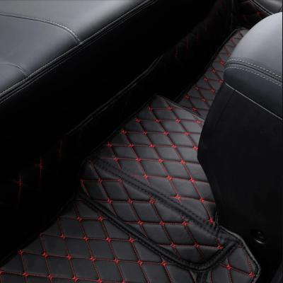 China Anti Skid/Waterproof/Easy Cleaned/Anti Slip Diamond All-Season Protection PVC Leather Car Mats Custom Full Foot Mats Non for sale