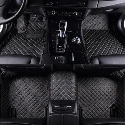 China Anti Skid/Waterproof/Easy Cleaned/Anti Slip Leather Car Floor Mats All-Season Protection Foot Mat Luxury Custom Universal Car for sale