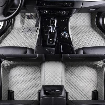 China Anti Skid / Waterproof / Easy Cleaned / All-Season Protection Anti Slip 5d Diamond Car Mats Floor Custom Luxury Car Leather Foot Mat for sale