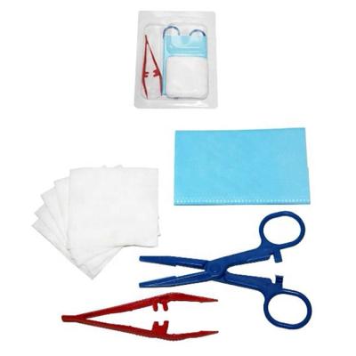 China Sterile Disposable Wound Care Kit Basic Dressing Pack Sterile Wound Dressing Set Medical Procedure for sale