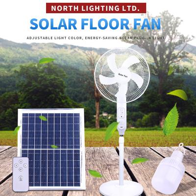 China High Efficiency Home Solar Power Fan Adjustable Indoor Solar Rechargeable Wide Angle Stand Power Solar Power Fan for sale