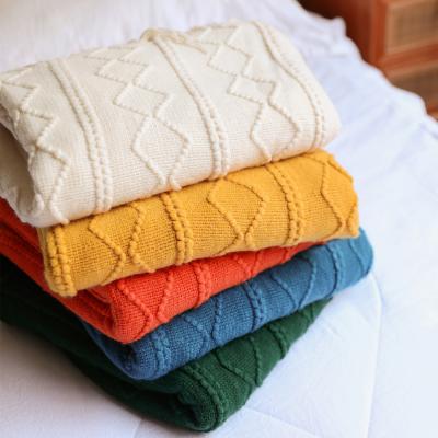 China Bohemian Super Soft Textured Anti-Static Knitted Fluffy Warm Cozy Plush Knit Throw Blanket With Tassels For Fall Couch Bed Sofa Living Room for sale