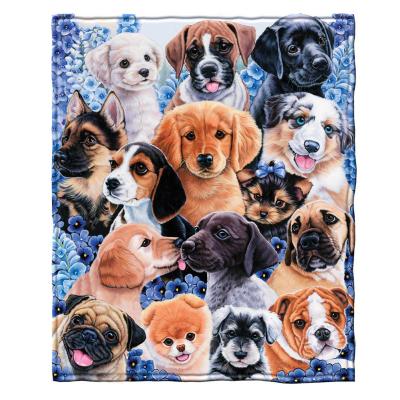 China Anti-Static Custom Printed Super Soft Plush Fleece Throw Blanket By Jenny Newland for sale