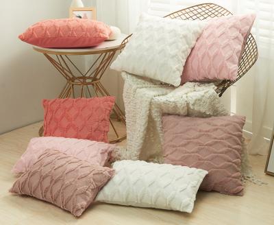 China PORTABLE Decorative Boho Tile Covers Hand Tufted & Woven Pillowcase Square Cushion Cover For Couch Sofa Bed Bedroom for sale