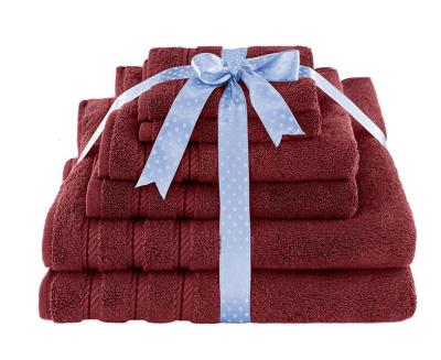 China Hot Selling Child Safe Premium Quality Amazon Luxury 100% Cotton 6 Pieces Face Hand Bath Towel Set for sale