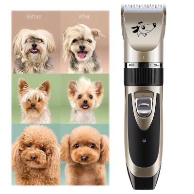 China Viable High Quality Low Noise Rechargeable Pet USB Dog Hair Trimmer Professional Pet Grooming Tool Clippers for sale