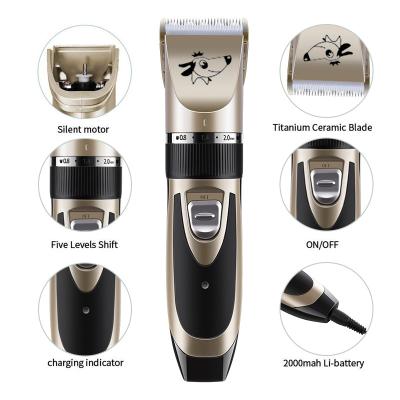 China Viable Hot Selling Cordloess Pet Cordloess Pet Hair Cutting Machine Low Noise Amazon Dog Hair Trimmer Low Noise Trimmer for sale