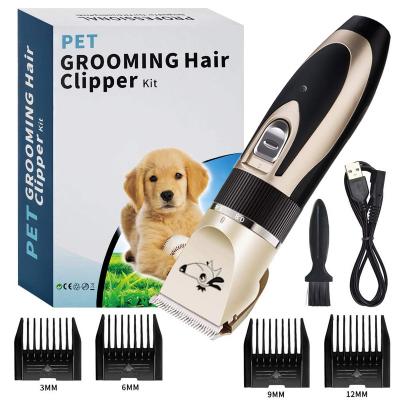 China Electric Pet Stocked Cat Dog Hair Clippers Professional Dog Hair Clippers Rechargeable for sale