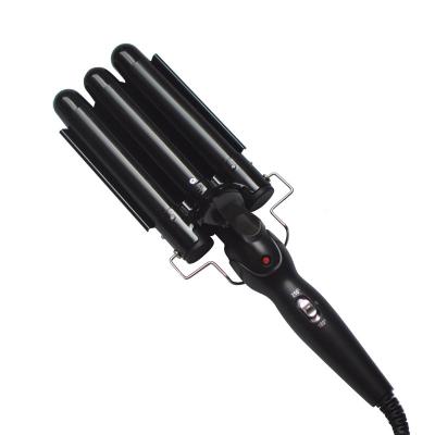 China Best Selling Safety Curling Ceramic Rollers Ceramic Rollers Curly Iron Wand Hair Diffuser No Heat 3 Barrel Electric Electron Hair Curlers Heatless for sale