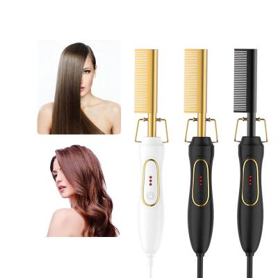 China Sweep Professional Hair Comb One Step Hair Dryer Hair Straightener Brush Professional Hot Dry Wet Styler Multi Function Electric Fast Hair Straightener for sale