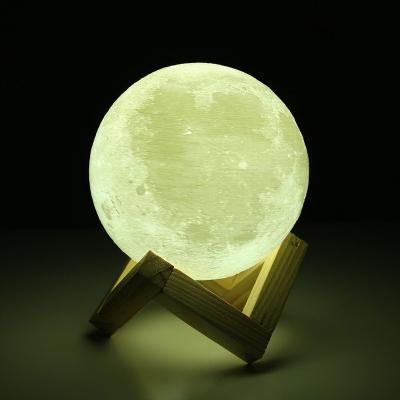 China Kids Gift 3D LED Intelligent Moon Light Lamp Rechargeable LED Sensor Control Moon Lamp for sale