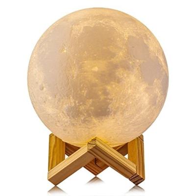 China Smart Promotional Light Bedside LED Moon Solar Sensor Control Battery Operated Moon Light for sale