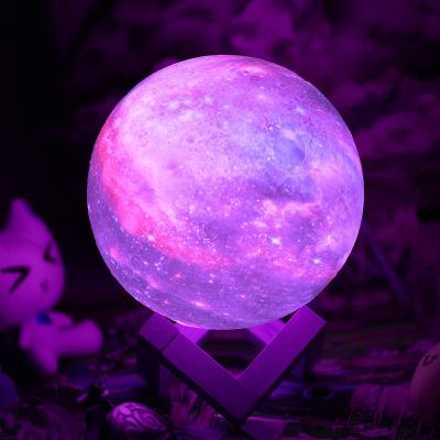 China Lighting 16 Color 15cm USB Led Night Light Customized Large 3D Moon Floating Lamp For Christmas Kids Gift Bedroom for sale