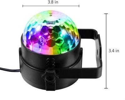 China Lighting Disco Lights With RGB-7 Color Sound Activated And Remote Control Disco Stage Strobe Ball Lights for sale