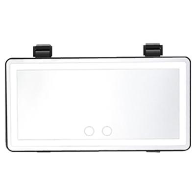 China Touchs Screen Lighted Led Makeup Mirror Vanity Rechargeable Car Mirror For Car Mirror for sale