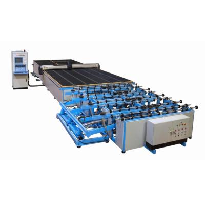 China Flotador automático del aire de la tabla de cargamento de la máquina del corte del vidrio del CNC que rompe la línea de la sección en venta