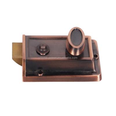 China Brass Door Rim Lock Door Latch Deadbolt Latch Security Night Lockcase Door Cylinder Core Iron Wood for sale