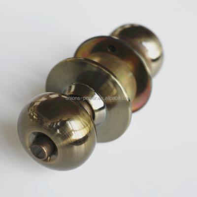 China Apartment Knob Lockset Door Lock Ball Knob Enty Tubular Stainless Steel Cylindrical Lock for sale