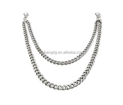 China Stainless Steel New Arrive Heavy Chrome Plated Double Strand Link Wallet Chain for sale