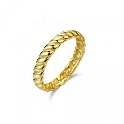 China Latest Ring Designs Custom Made Stainless Steel Ring Gold Stainless Steel Cable Jewelry for sale