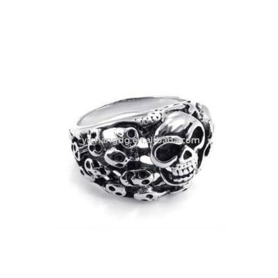 China Stainless Steel Top Design SS Skull Ring for sale