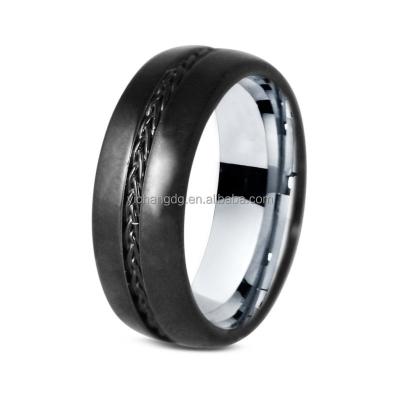 China Gay Men's Ring Black Wedding Ring Black Stainless Steel Titanium Black Ring for sale