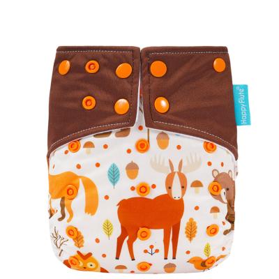 China Printed one size fits all baby adjustable cloth diapers for sale