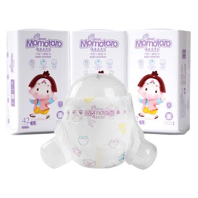 China Momotaro Printed Supplier Of High Quality And High Absorbent Disposable Baby Diapers for sale