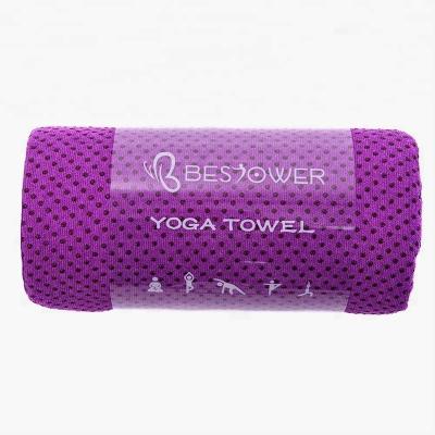 China Wholesale Custom Super Absorbent Dots Sport Gym Mat Yoga Towel Silicon Tablets Printed Logo With Mash Bag for sale