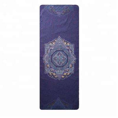 China QUICK DRY manufacture travel outdoor camping personalized custom print suede Microfiber thick quick dry yoga towel for sale