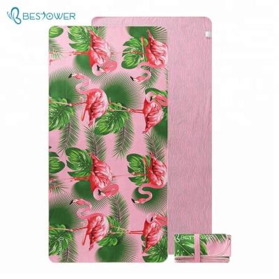 China Custom Logo Printed Microfiber Towel Super Absorbent QUICK DRY Quick Dry Soft Light Sand Free Beach Towel for sale