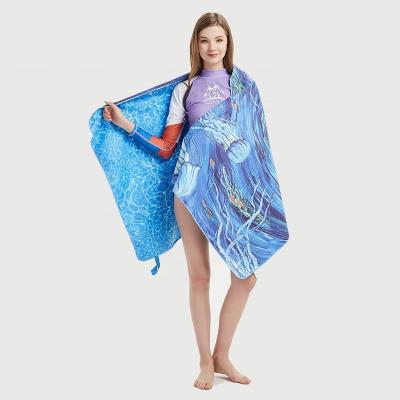 China China Supplier OEM Microfiber Suede Printing QUICK DRY Towel For Beach for sale