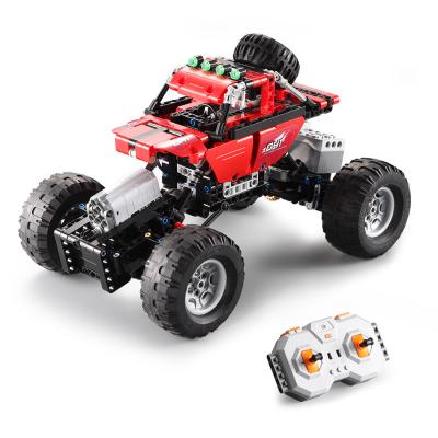 China Building Blocks Assembled 489Pcs SUV Car Building Block Technic Bricks Remote Control Red Toys For Children for sale